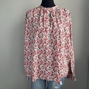 Universal Thread Top Plus Size XXL Floral Print Loose Popover Boho Peasant NEW